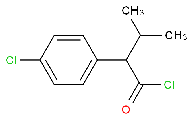 2-(4-氯苯基)-3-甲基丁酰氯_分子结构_CAS_51631-50-6)