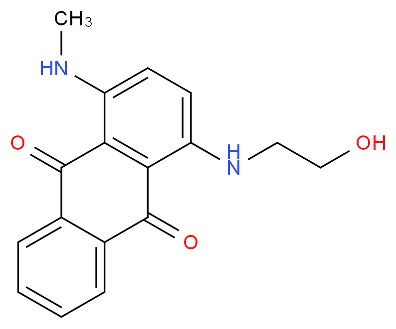 1-[(2-hydroxyethyl)amino]-4-(methylamino)-9,10-dihydroanthracene-9,10-dione_分子结构_CAS_2475-46-9