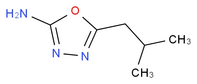 5-(2-methylpropyl)-1,3,4-oxadiazol-2-amine_分子结构_CAS_69741-90-8