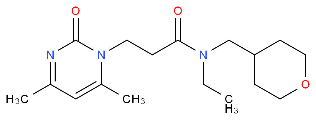 3-(4,6-dimethyl-2-oxopyrimidin-1(2H)-yl)-N-ethyl-N-(tetrahydro-2H-pyran-4-ylmethyl)propanamide_分子结构_CAS_)
