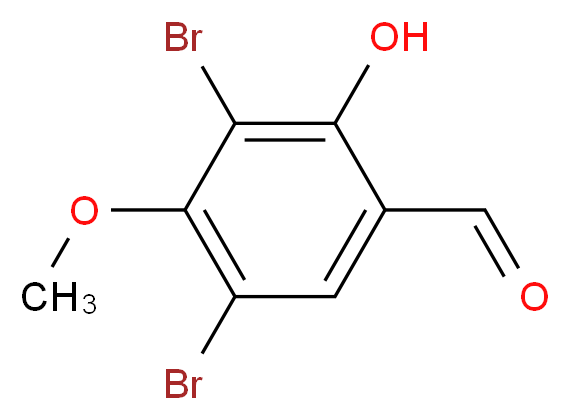 3,5-dibromo-2-hydroxy-4-methoxybenzaldehyde_分子结构_CAS_117238-61-6