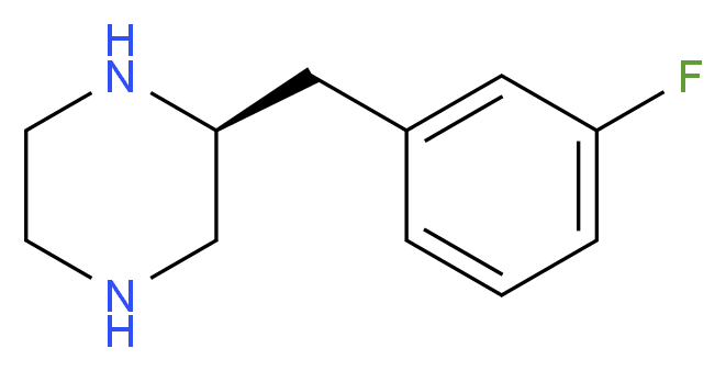 (2S)-2-[(3-fluorophenyl)methyl]piperazine_分子结构_CAS_612502-32-6