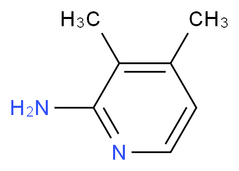 3,4-DiMethylpyridin-2-aMine_分子结构_CAS_823-39-2)