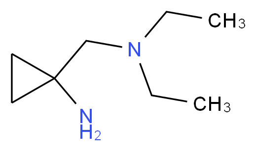 1-[(diethylamino)methyl]cyclopropan-1-amine_分子结构_CAS_1015846-24-8