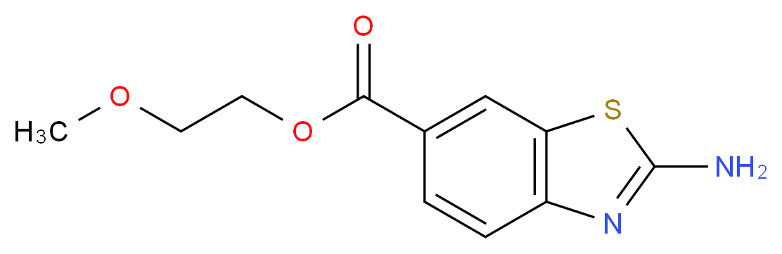 2-Amino-benzothiazole-6-carboxylic acid 2-methoxy-ethyl ester_分子结构_CAS_436088-66-3)