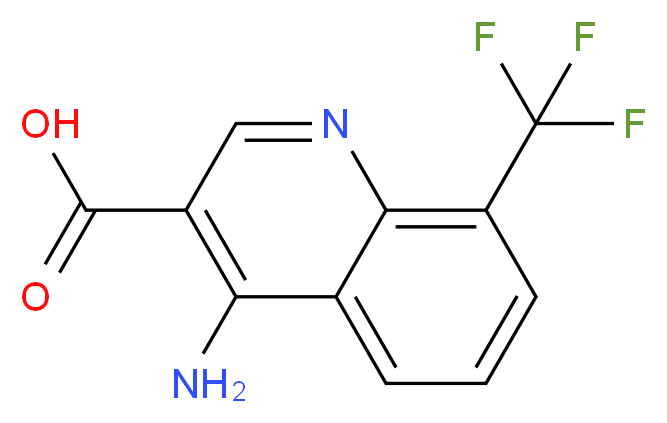 4-amino-8-(trifluoromethyl)-3-quinolinecarboxylic acid_分子结构_CAS_1049127-39-0)