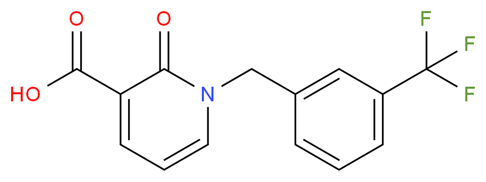 1-[3-(Trifluoromethyl)benzyl]pyridin-2-one-3-carboxylic acid 97%_分子结构_CAS_)