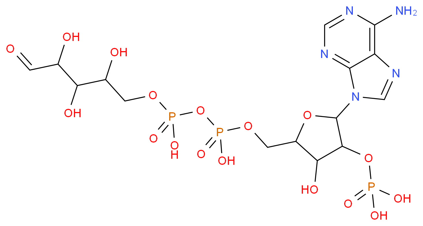 2′-Monophosphoadenosine 5′-diphosphoribose sodium salt_分子结构_CAS_53595-18-9)