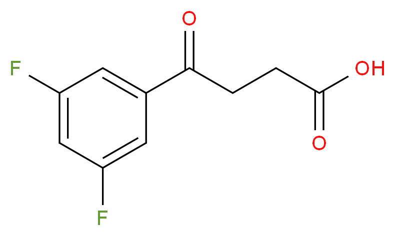 4-(3,5-二氟苯基)-4-氧丁酸_分子结构_CAS_302912-30-7)