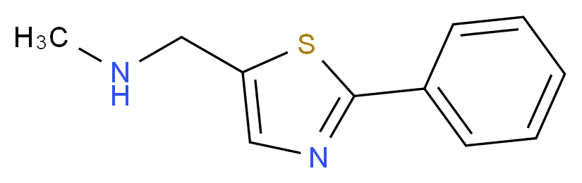 methyl[(2-phenyl-1,3-thiazol-5-yl)methyl]amine_分子结构_CAS_921124-39-2
