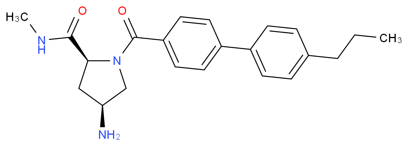 (4S)-4-amino-N-methyl-1-[(4'-propylbiphenyl-4-yl)carbonyl]-L-prolinamide_分子结构_CAS_)