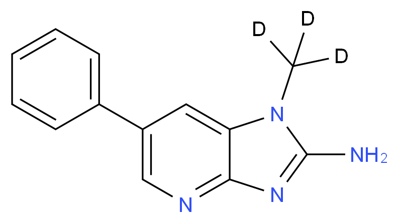 2-Amino-1-methyl-6-phenylimidazo[4,5-b]pyridine-d3_分子结构_CAS_210049-13-1)