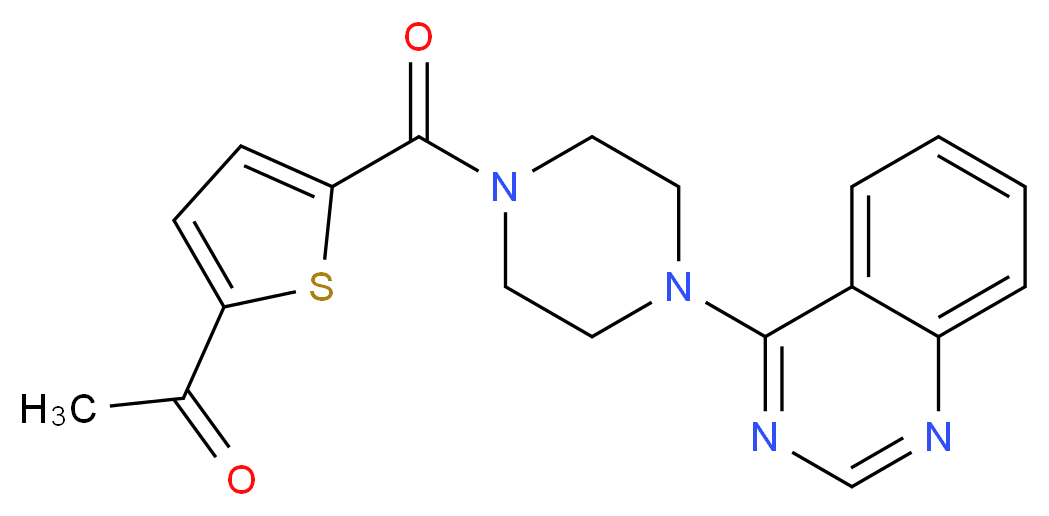 1-(5-{[4-(4-quinazolinyl)-1-piperazinyl]carbonyl}-2-thienyl)ethanone_分子结构_CAS_)