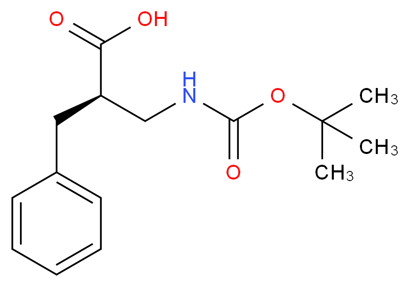 (2R)-2-Benzyl-3-[(tert-butoxycarbonyl)amino]propanoic acid_分子结构_CAS_)