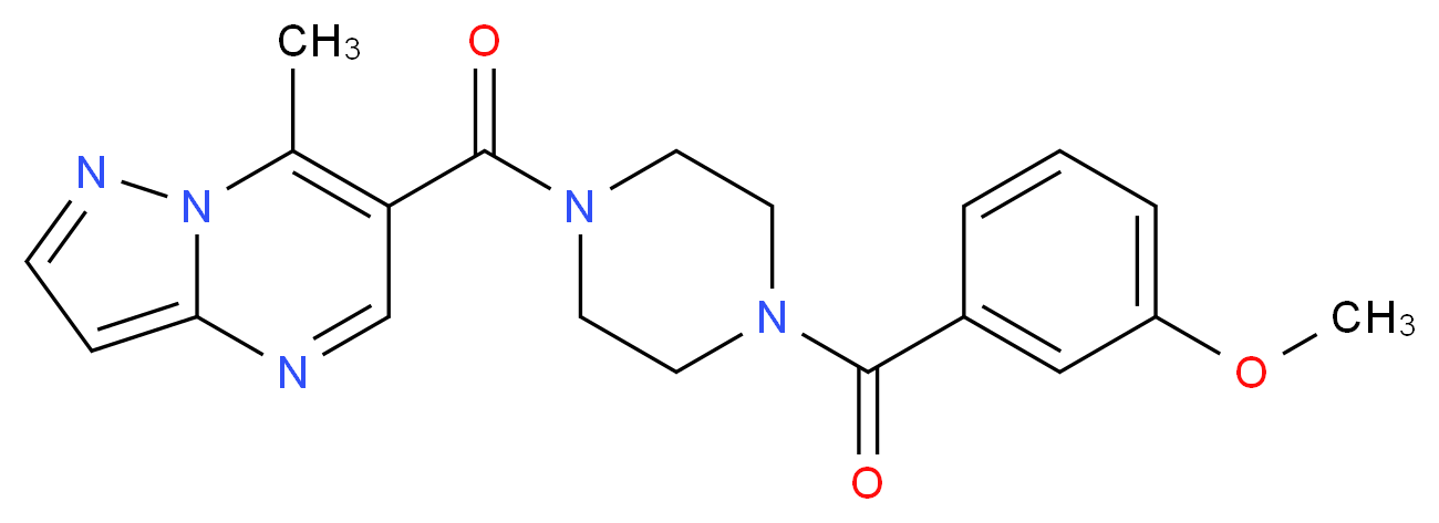6-{[4-(3-methoxybenzoyl)-1-piperazinyl]carbonyl}-7-methylpyrazolo[1,5-a]pyrimidine_分子结构_CAS_)