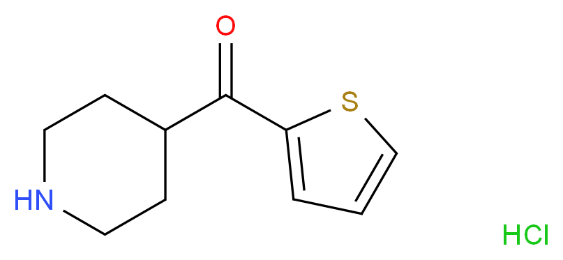 4-(thiophene-2-carbonyl)piperidine hydrochloride_分子结构_CAS_219540-76-8