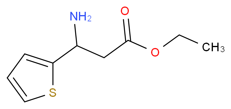 ethyl 3-amino-3-(thiophen-2-yl)propanoate_分子结构_CAS_93447-77-9