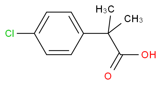4-氯-α,α-二甲基苯乙酸_分子结构_CAS_6258-30-6)