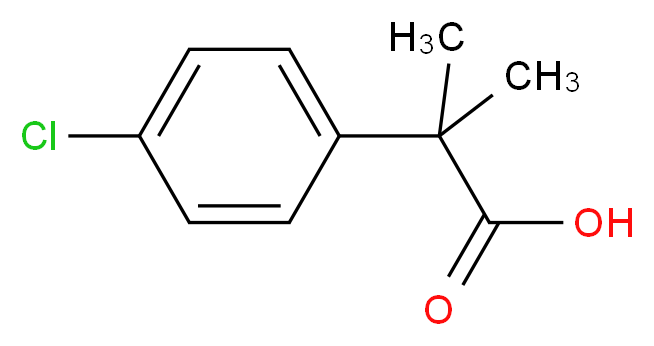 2-(4-chlorophenyl)-2-methylpropanoic acid_分子结构_CAS_)