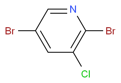 2,5-dibromo-3-chloropyridine_分子结构_CAS_160599-70-2