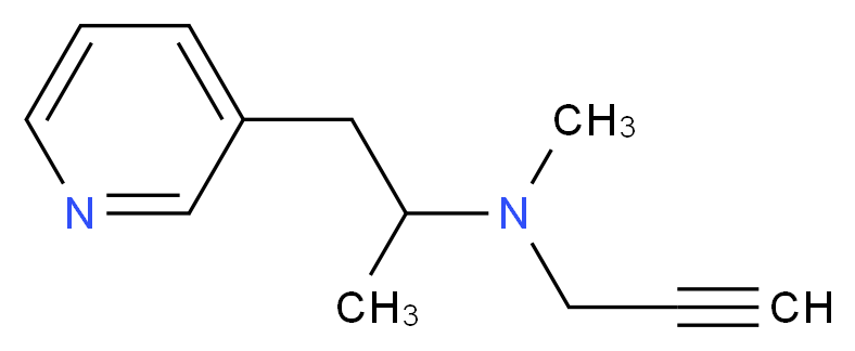 methyl(prop-2-yn-1-yl)[1-(pyridin-3-yl)propan-2-yl]amine_分子结构_CAS_1076198-88-3