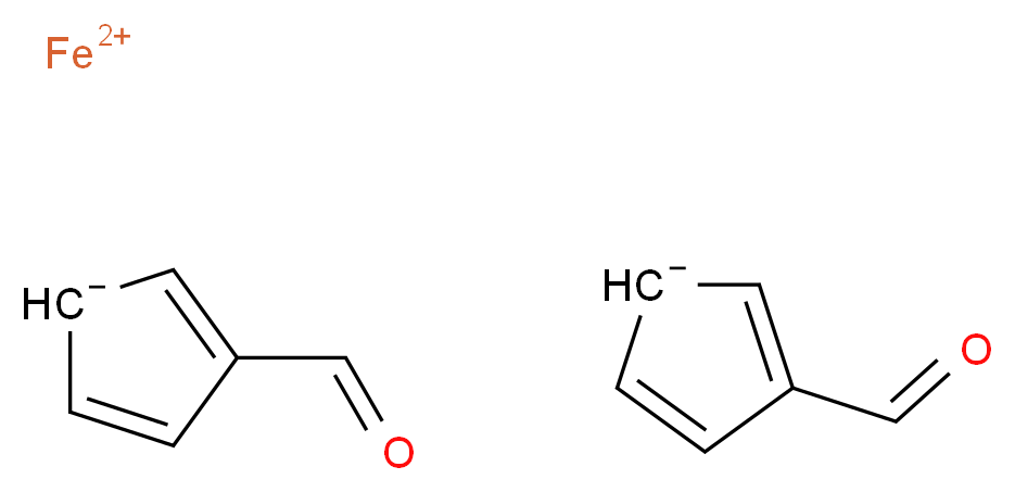 λ<sup>2</sup>-iron(2+) ion bis(3-formylcyclopenta-2,4-dien-1-ide)_分子结构_CAS_1271-48-3