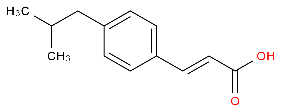 (2E)-3-[4-(2-methylpropyl)phenyl]prop-2-enoic acid_分子结构_CAS_66734-95-0