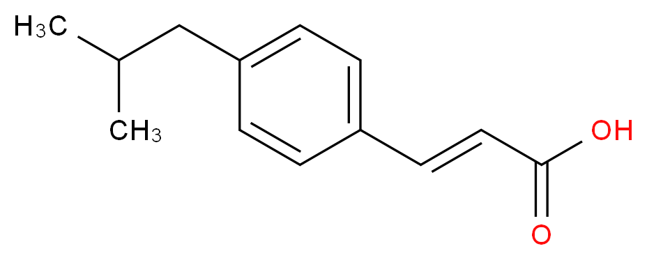 4-Isobutylcinnamic acid_分子结构_CAS_66734-95-0)