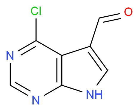4-Chloro-7H-pyrrolo[2,3-d]pyrimidine-5-carbaldehyde_分子结构_CAS_908287-21-8)