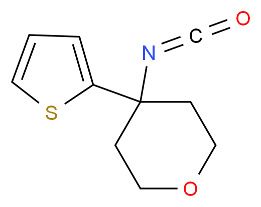 4-Isocyanato-4-(thien-2-yl)tetrahydro-2H-pyran_分子结构_CAS_926921-63-3)