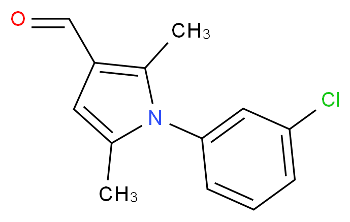 1-(3-Chloro-phenyl)-2,5-dimethyl-1H-pyrrole-3-carbaldehyde_分子结构_CAS_428467-92-9)