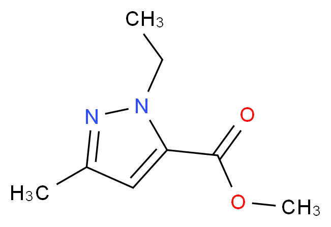 Methyl 1-ethyl-3-methyl-1H-pyrazole-5-carboxylate_分子结构_CAS_88398-73-6)
