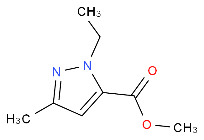 methyl 1-ethyl-3-methyl-1H-pyrazole-5-carboxylate_分子结构_CAS_88398-73-6)