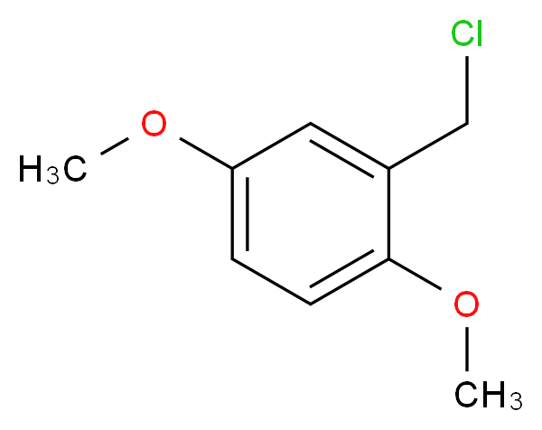 2-(chloromethyl)-1,4-dimethoxybenzene_分子结构_CAS_3840-27-5