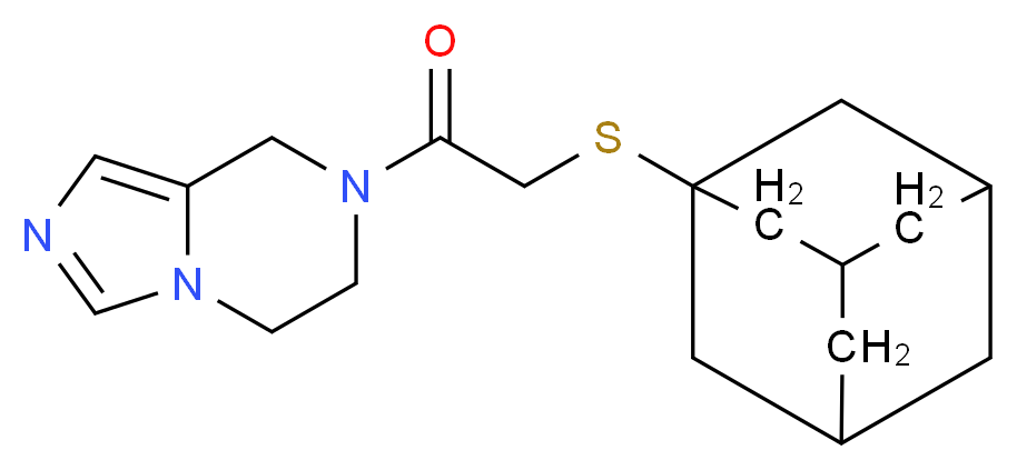 7-[(1-adamantylthio)acetyl]-5,6,7,8-tetrahydroimidazo[1,5-a]pyrazine_分子结构_CAS_)