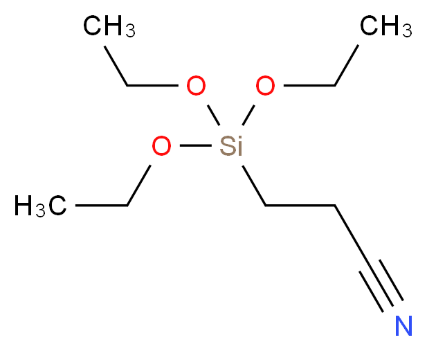 3-(triethoxysilyl)propanenitrile_分子结构_CAS_)
