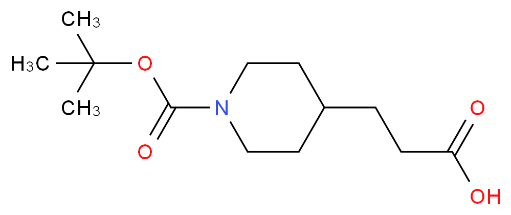 3-{1-[(tert-butoxy)carbonyl]piperidin-4-yl}propanoic acid_分子结构_CAS_)