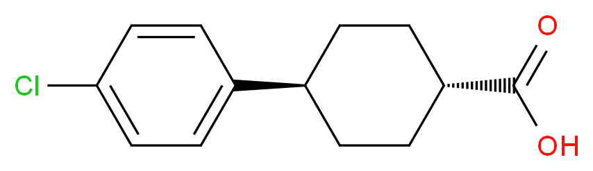 cis-4-(4-Chlorophenyl)cyclohexanecarboxylic Acid_分子结构_CAS_1346600-43-8)