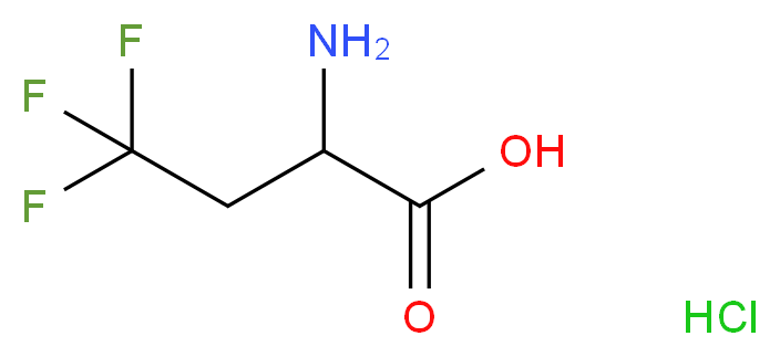 2-amino-4,4,4-trifluorobutanoic acid hydrochloride_分子结构_CAS_262296-39-9