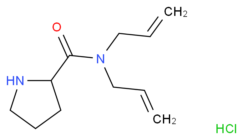 N,N-Diallyl-2-pyrrolidinecarboxamide hydrochloride_分子结构_CAS_)