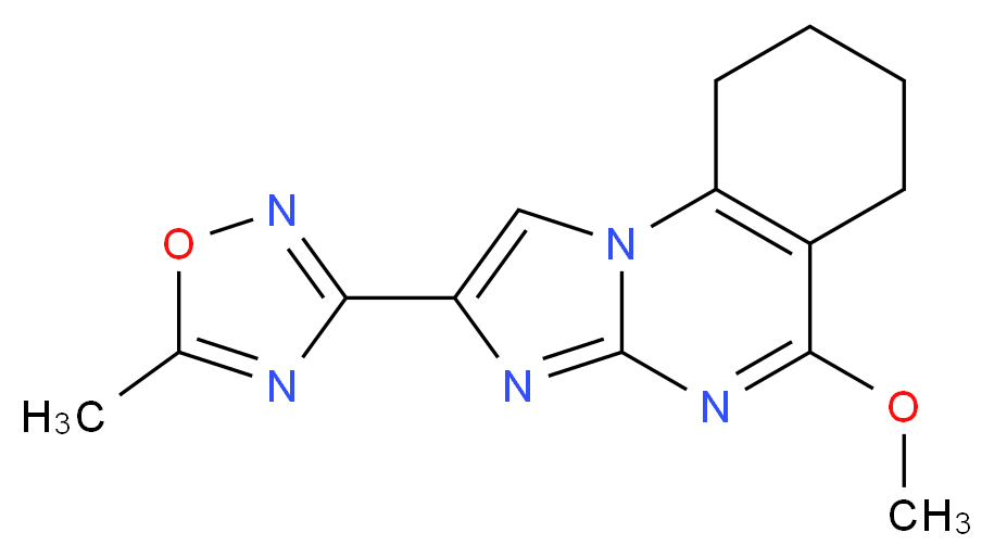 3-{5-methoxy-6H,7H,8H,9H-imidazo[1,2-a]quinazolin-2-yl}-5-methyl-1,2,4-oxadiazole_分子结构_CAS_106073-01-2