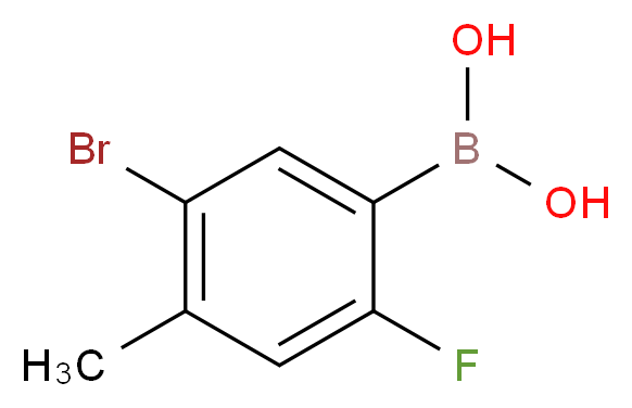 5-Bromo-2-fluoro-4-methylbenzeneboronic acid 98%_分子结构_CAS_)