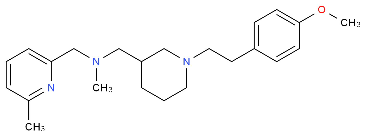 ({1-[2-(4-methoxyphenyl)ethyl]-3-piperidinyl}methyl)methyl[(6-methyl-2-pyridinyl)methyl]amine_分子结构_CAS_)