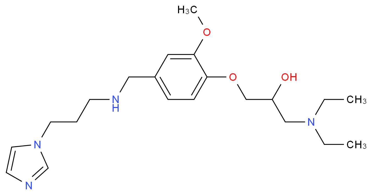 1-(diethylamino)-3-[4-({[3-(1H-imidazol-1-yl)propyl]amino}methyl)-2-methoxyphenoxy]-2-propanol_分子结构_CAS_)