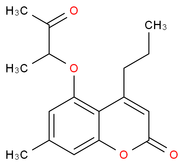 7-methyl-5-(1-methyl-2-oxopropoxy)-4-propyl-2H-chromen-2-one_分子结构_CAS_314742-59-1)