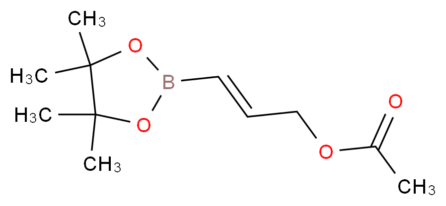 (2E)-3-(tetramethyl-1,3,2-dioxaborolan-2-yl)prop-2-en-1-yl acetate_分子结构_CAS_161395-97-7