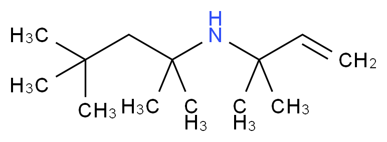 1,1-二甲基-N-叔辛基烯丙基胺_分子结构_CAS_263255-01-2)