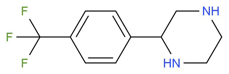 2-[4-(trifluoromethyl)phenyl]piperazine_分子结构_CAS_185110-19-4