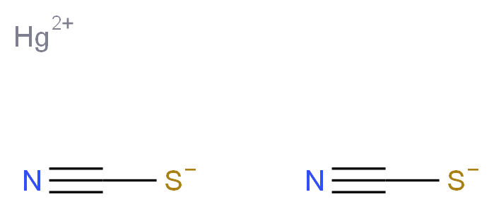 mercury(2+) ion bis(cyanosulfanide)_分子结构_CAS_592-85-8