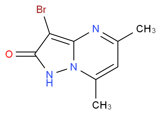 3-bromo-5,7-dimethylpyrazolo[1,5-a]pyrimidin-2(1H)-one_分子结构_CAS_66383-54-8)